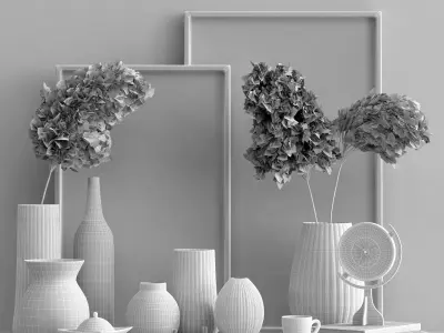 decorative set green 3D model
