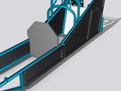 FUNNY CAR Funny Car Chassis Platform 2 options High Detail 3D print model