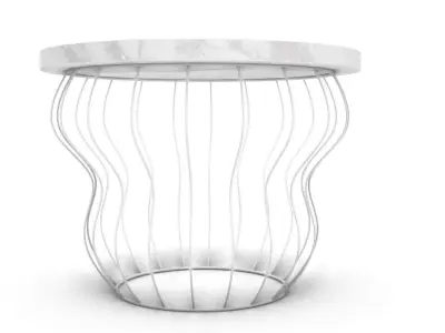 Marble Coffee Table Set Free 3D model