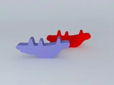 Seesaw Plastic Playground Free 3D model