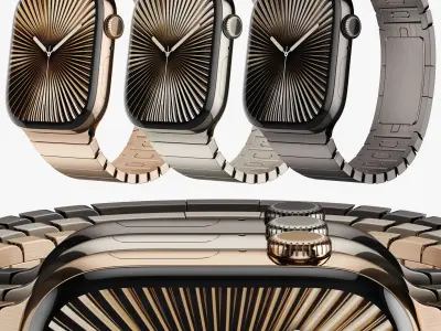 Apple Watch Series 10 Titanium All colors 3D model