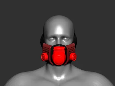 helmet high poly sculpt 3d printable  3D model 5
