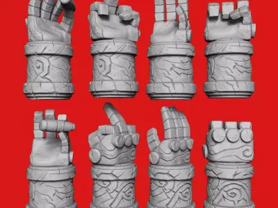 Hellboy arm Right hand of Doom 3D print model