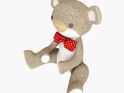 Plush Bear Teddy Low-poly 3D model