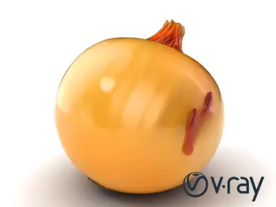 Silky Textured Onion 3D Model Pack Low-poly 3D model