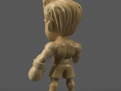 Cute Boxer 3D Model STL File for Decoration Print 3D print model
