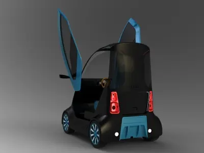 Electric car one place 01 3D model