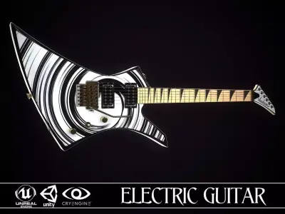 Electric guitar Jackson Kelly skin3 Low-poly 3D model