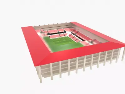 Soccer Stadium Low-poly 3D model 26