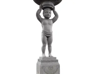 Classic boy statue 3D model