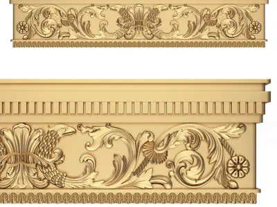 Cornice Decoration Molding 03 Low-poly 3D model