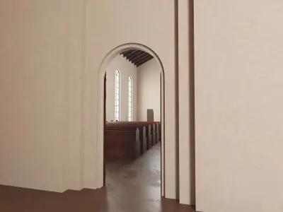 Church  Low-poly 3D model