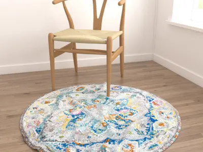 Round Rug Set 5 3D model