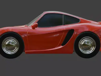 Red Sports Car for 3D Print 3D print model