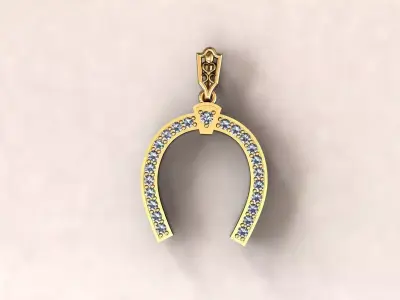 Horseshoe pendant 37 3D print model
