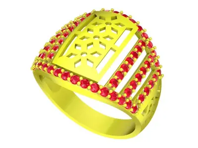 5759 luxury korean diamond women ring  3D print model