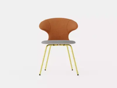 Time Flies Faux Leather Chair Low-poly 3D model