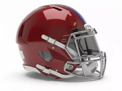 Professional American Football Helmet Low-poly 3D model