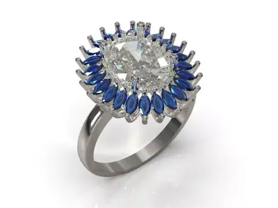 jewelry luxury cad ring model jr00356 3D print model