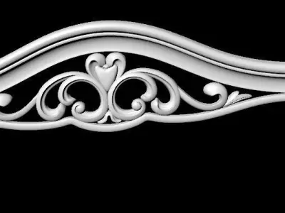 Central decor ornament for furniture 3D model 547