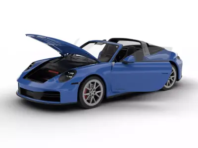 Porsche 911 Carrera Targa 4S 2025 HQ 3d model 3D model