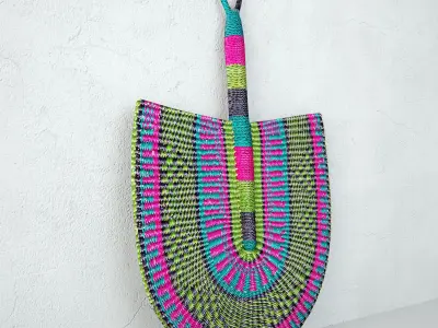 African Handwoven Fan 29 3D model