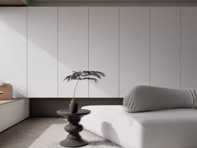 Modern living room dining room interior scenes 212 3D model