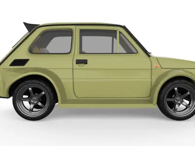 3D printable STL Polski Maluch 126p Wide body tuning   3D print model