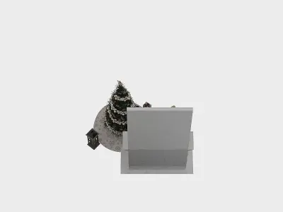 Christmas Decorative set sk Low-poly 3D model