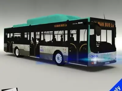 MAN Lion s City Bus Low-poly 3D model