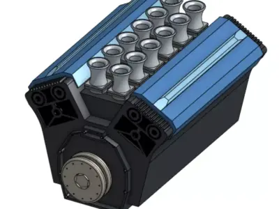 3d Modeled V12 Engine 3D print model