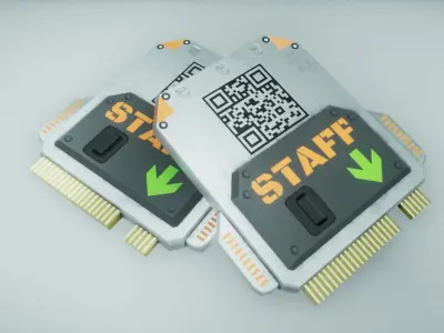 Sci fi Chip Free low-poly 3D model