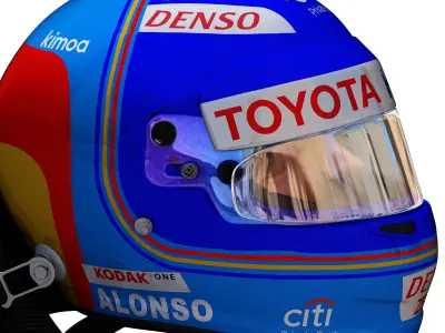 Alonso WEC helmet 2018 Low-poly 3D model