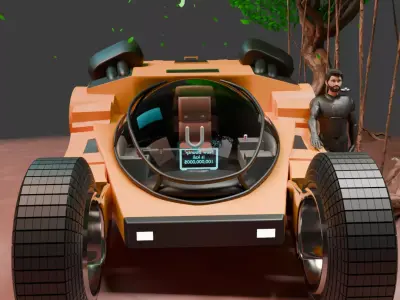 kalki 2898 AD  Bhairava with Bujji and car  3D model