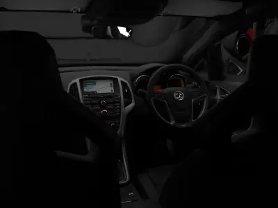 Vauxhall Astra VXR 2015 Low-poly 3D model