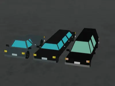 CARS low poly  Low-poly 3D model