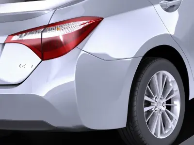 Toyota Corolla LE 2016 USA VRAY 3D model