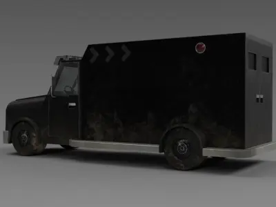 Old Rusty Truck Low-poly 3D model