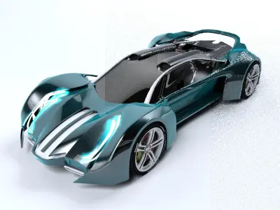 aurora returns 2017 concept car 3D model