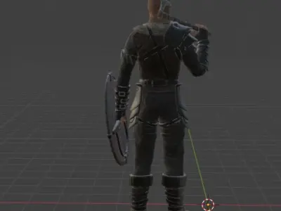 VIKING GAME CHARACHTER GAME READY 3D model