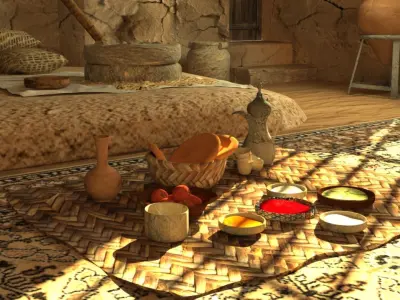 3D old arabic room 3D model