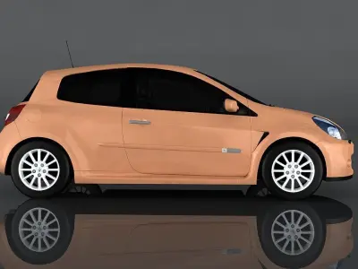 Renault Clio Renault Sport 197 Low-poly 3D model