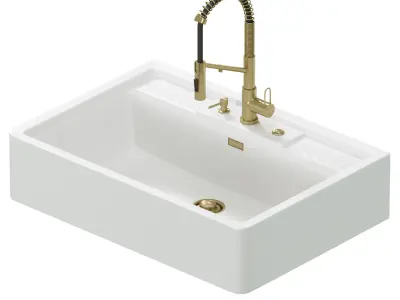 Sink Kinokawa 90 faucet Mikawa 2 Plus Omiokiri 3D model