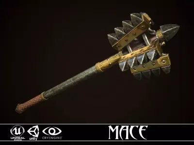 Mace 03 Low-poly 3D model