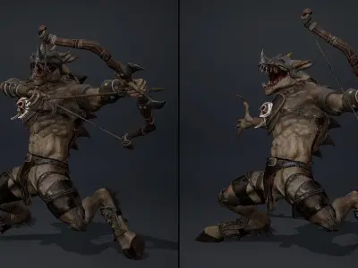 Mist Archer Arm2 Brutal Low-poly 3D model
