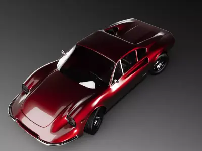 ferrari-dino-246gt-1969 sports car 3D model