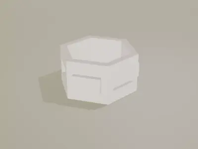 Hexagonal grid piece   Free 3D print model