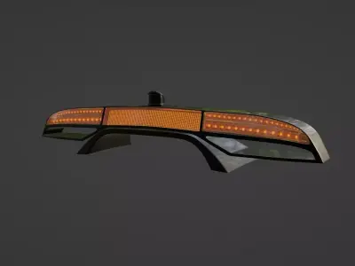 safety car only alarm lights 3D model
