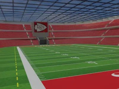 Kansas City Chiefs - American Football Stadium Low-poly 3D model