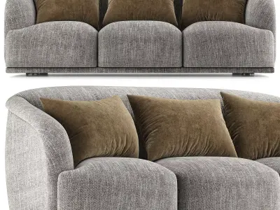 PLANETE large three seat Sofa Low-poly 3D model